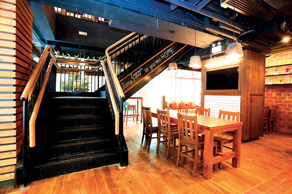 The restaurant’s lower floor caters to the takeaway crowd (Photo by Anthony J Damico)